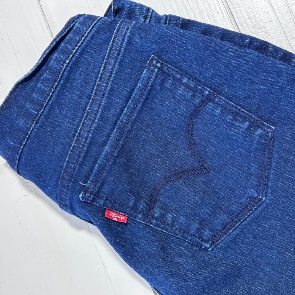 Levis Girls Dark Indigo Denim Leggings Skinny Pull On Jeggings Size‎ 16 Reg
